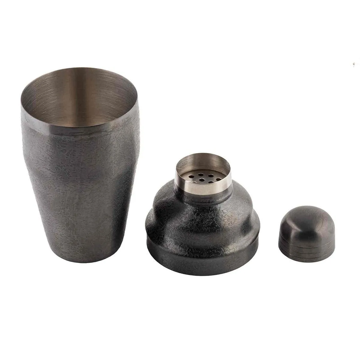 18 oz Cocktail Shaker - 3 Piece Set - Black