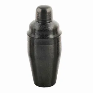 18 oz Cocktail Shaker - 3 Piece Set - Black