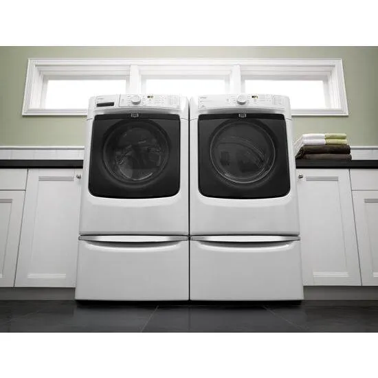 Amana XHPC155XW 15.5 Laundry Pedestal With Chrome Handle And Storage Drawer - White