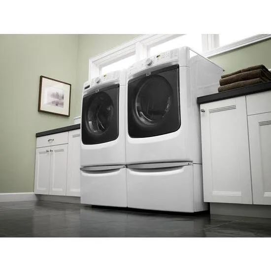 Amana XHPC155XW 15.5 Laundry Pedestal With Chrome Handle And Storage Drawer - White