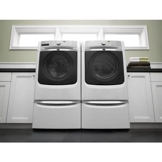 Amana XHPC155XW 15.5 Laundry Pedestal With Chrome Handle And Storage Drawer - White