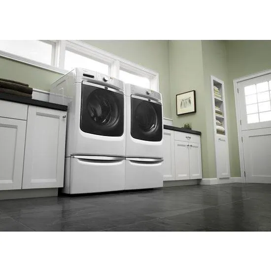 Amana XHPC155XW 15.5 Laundry Pedestal With Chrome Handle And Storage Drawer - White