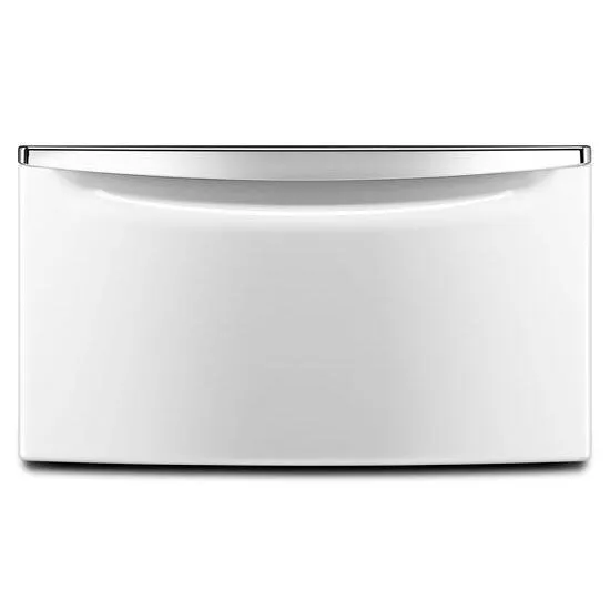 Amana XHPC155XW 15.5 Laundry Pedestal With Chrome Handle And Storage Drawer - White