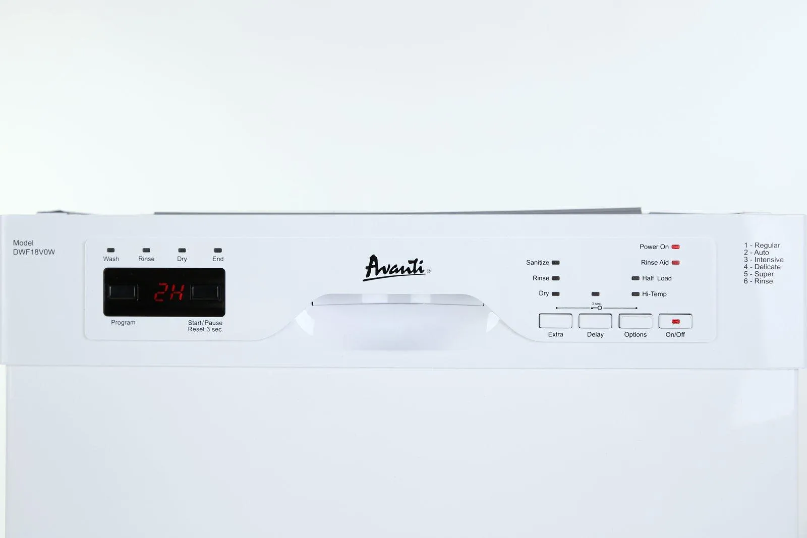Avanti DWF18V3S 18 Built In Dishwasher