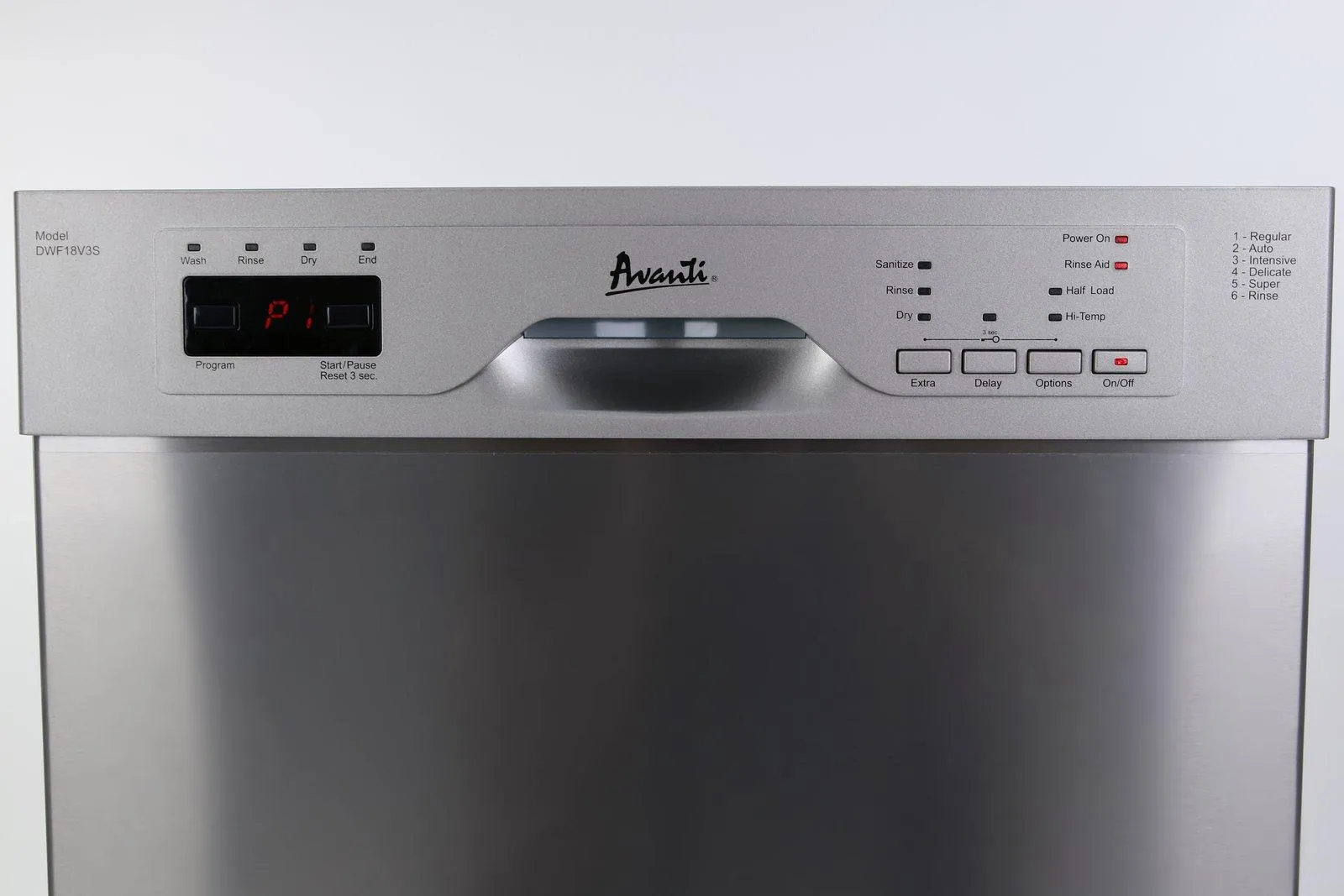 Avanti DWF18V3S 18 Built In Dishwasher