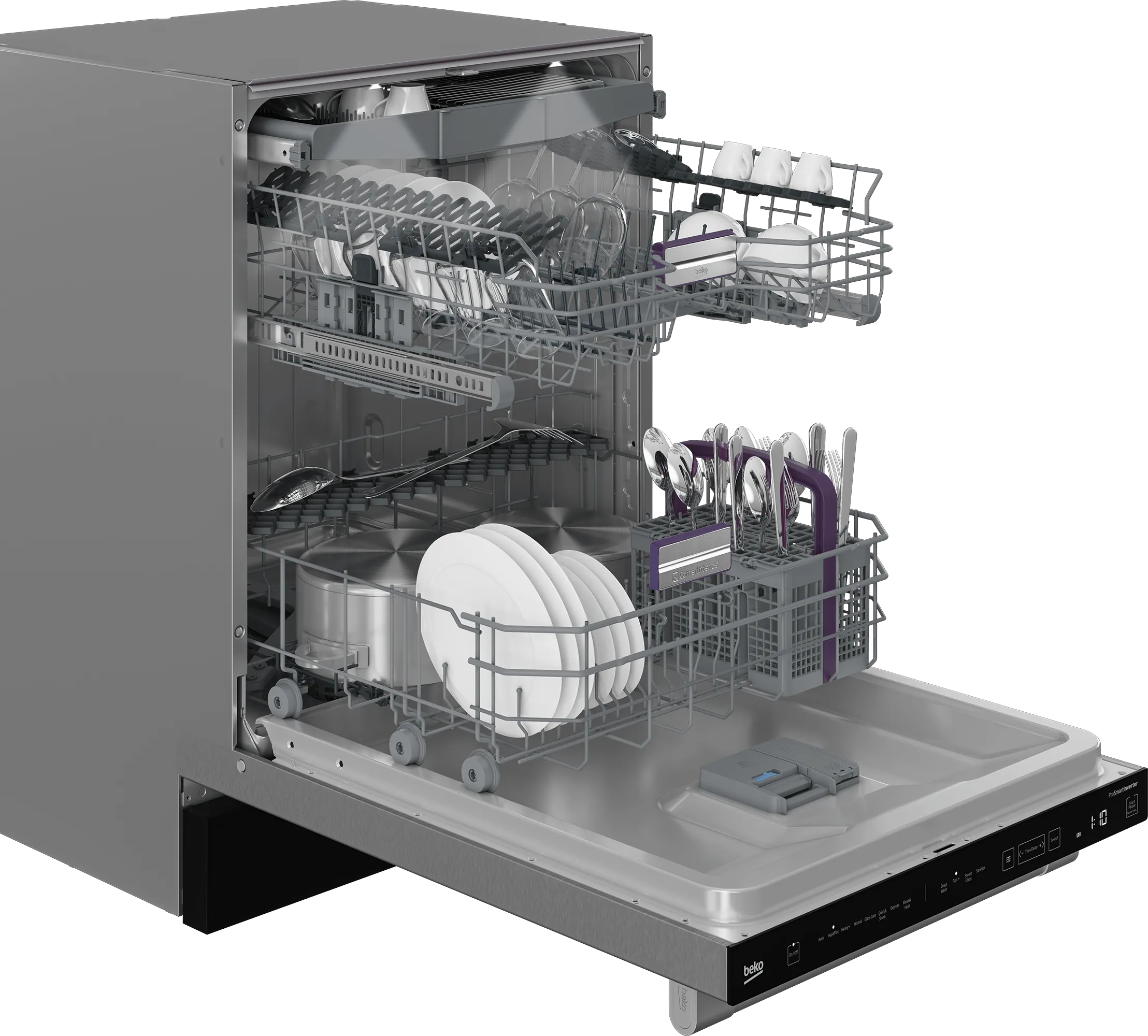 Beko DDT38532XHW Tall Tub Dishwasher With (16 Place Settings. 45.0