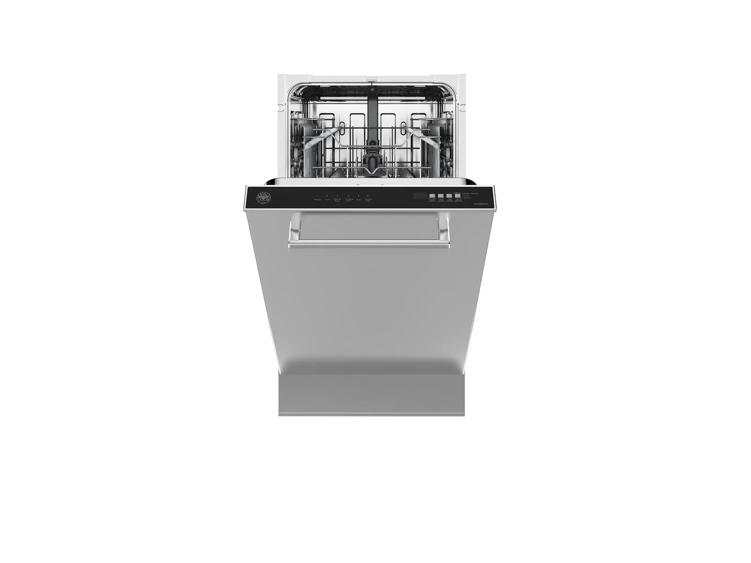 Bertazzoni DW18S2IXV 18 Inch Dishwasher Standard Tub With Stainless Steel Panel And Bar Handle. 8 Place Settings. 51 Db. 6 Wash Cycles Stainless Steel