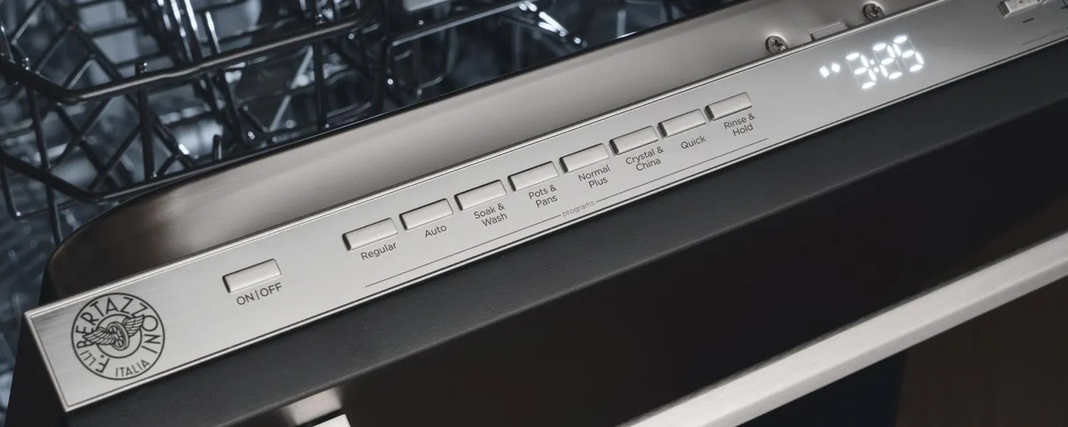 Bertazzoni DW24T3IXT 24 Inch Dishwasher Tall Tub With Stainless Steel Panel And Bar Handle. 16 Place Settings. 39 Db. 8 Wash Cycles Stainless Steel