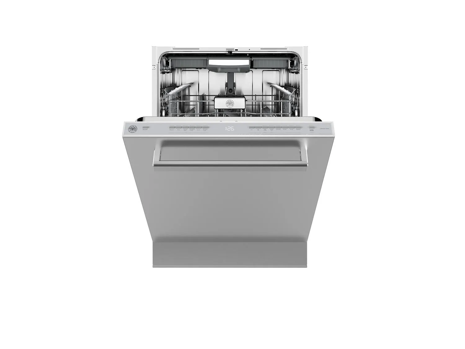 Bertazzoni DW24T3IXV 24 Inch Dishwasher Tall Tub With Stainless Steel Panel And Bar Handle. 15 Place Settings. 42 Db. 6 Wash Cycles Stainless Steel