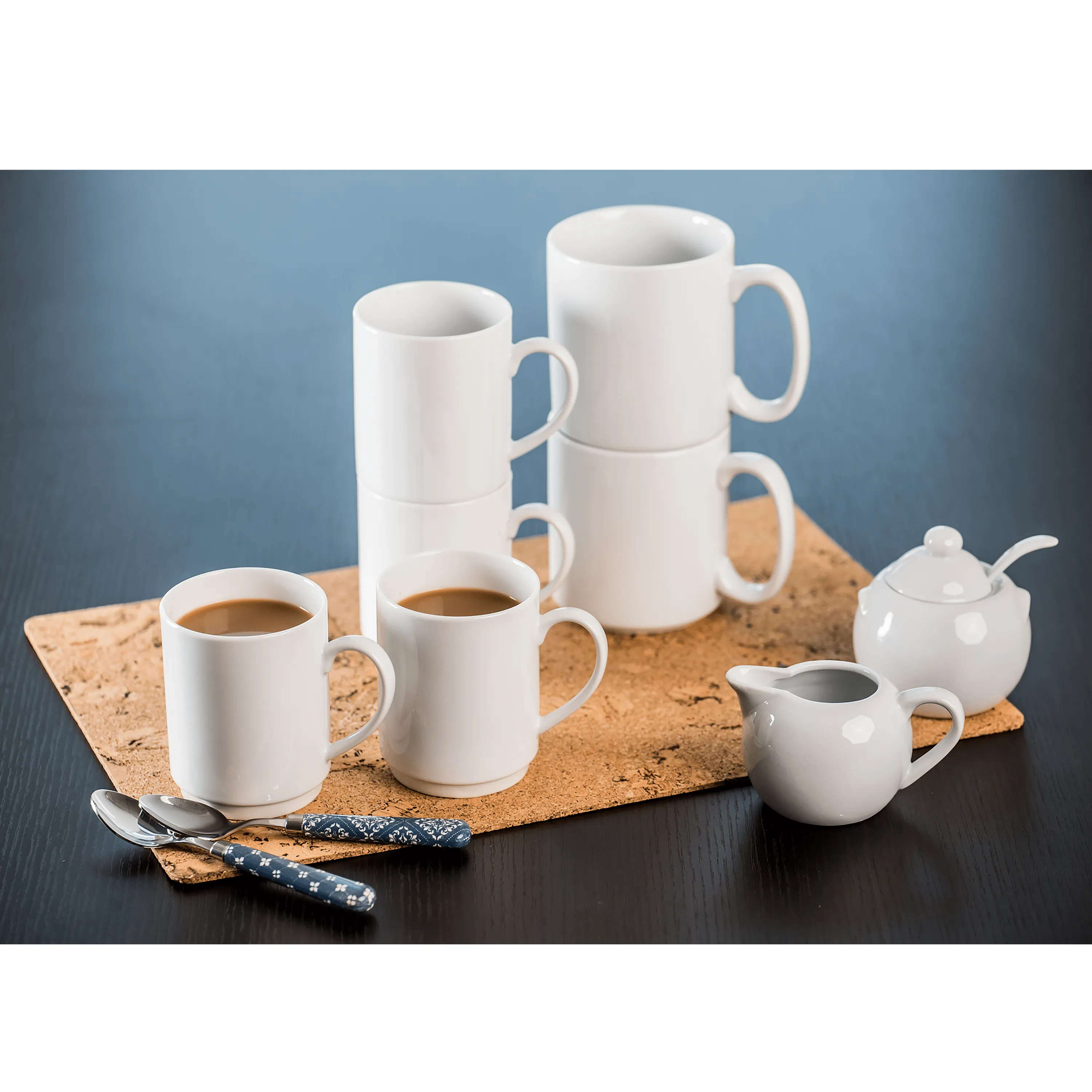 BIA White Porcelain Creamer - 8oz.