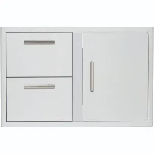 Blaze Grills BLZDDCRLTSC Blaze 32-Inch Access Door & Double Drawer Combo
