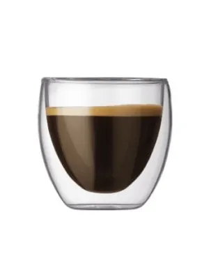 Bodum Double Wall Espresso Glass. Set of 2. 2.5 oz