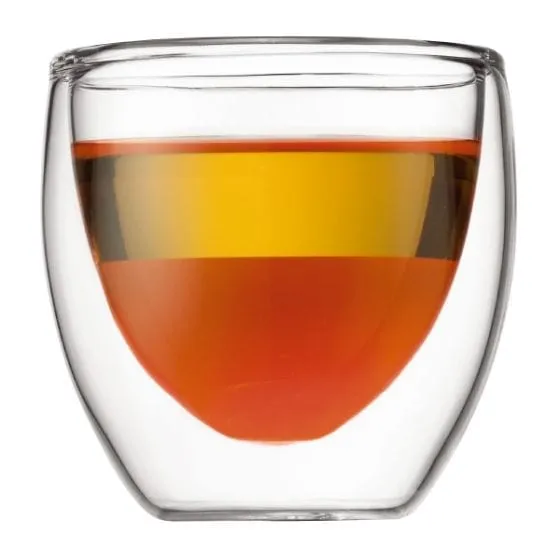Bodum Double Wall Espresso Glass. Set of 2. 2.5 oz