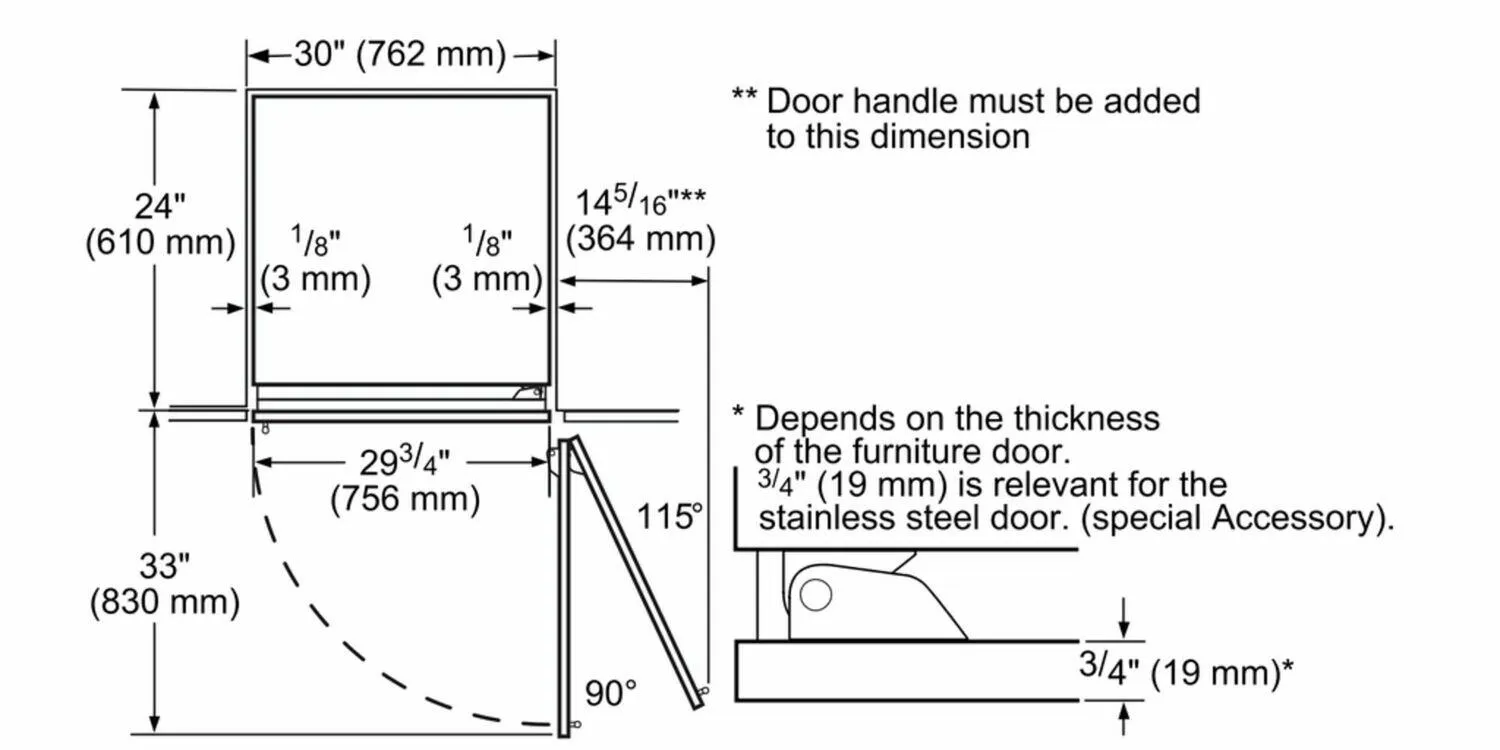 Bosch B30IR905SP Benchmark Built-In Fridge 30'' B30Ir905Sp
