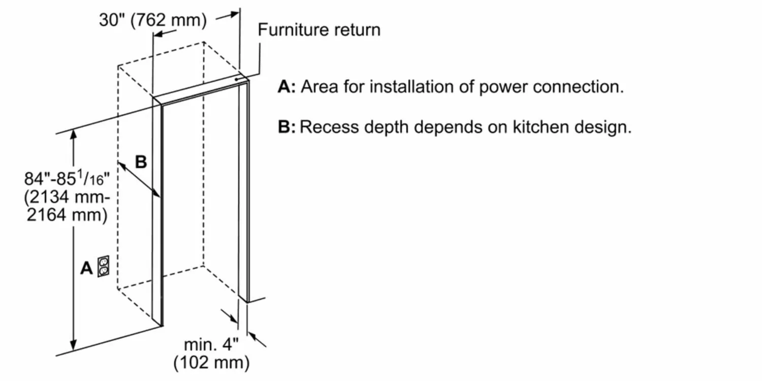 Bosch B30IR905SP Benchmark Built-In Fridge 30'' B30Ir905Sp