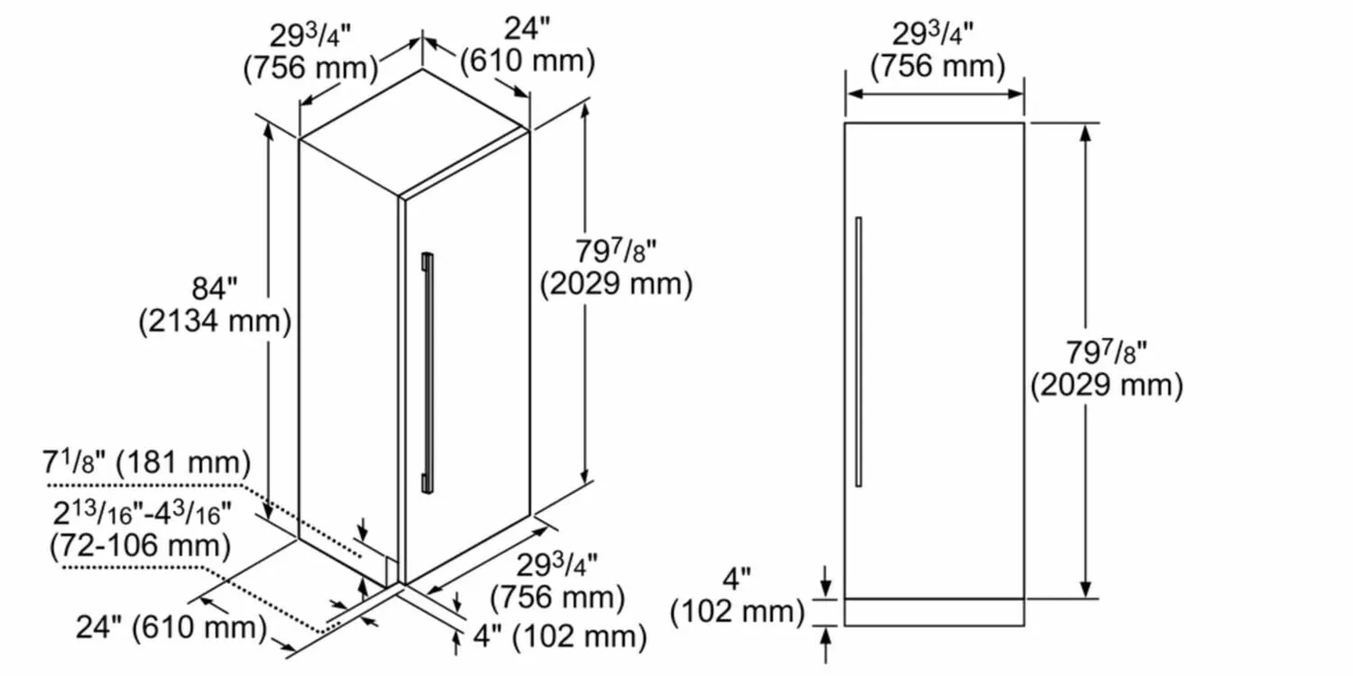 Bosch B30IR905SP Benchmark Built-In Fridge 30'' B30Ir905Sp