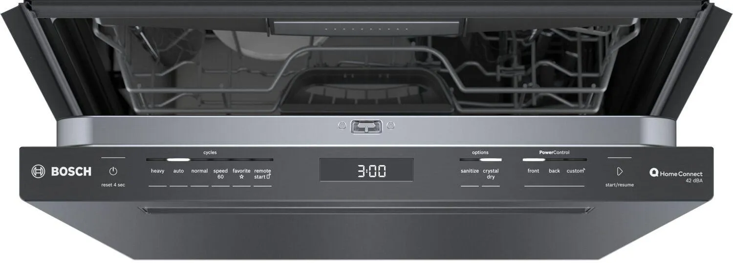 Bosch SHP78CM4N 800 Series Dishwasher 24 Black Stainless Steel