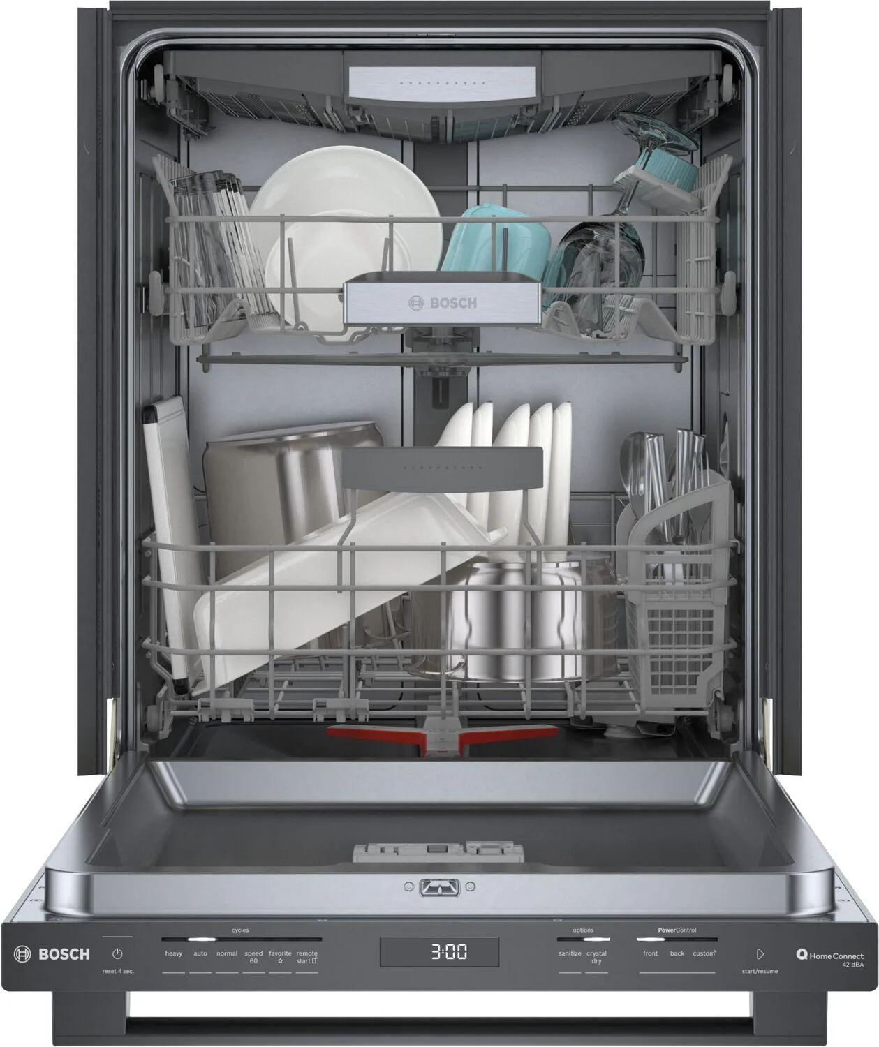 Bosch SHX78CM4N 800 Series Dishwasher 24 Black Stainless Steel