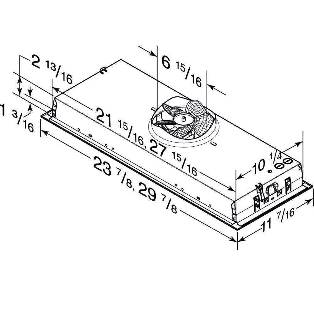 Broan BBN1303SS Broan 30-Inch Built-In Power Pack Insert. 300 Max Blower Cfm. Stainless Steel