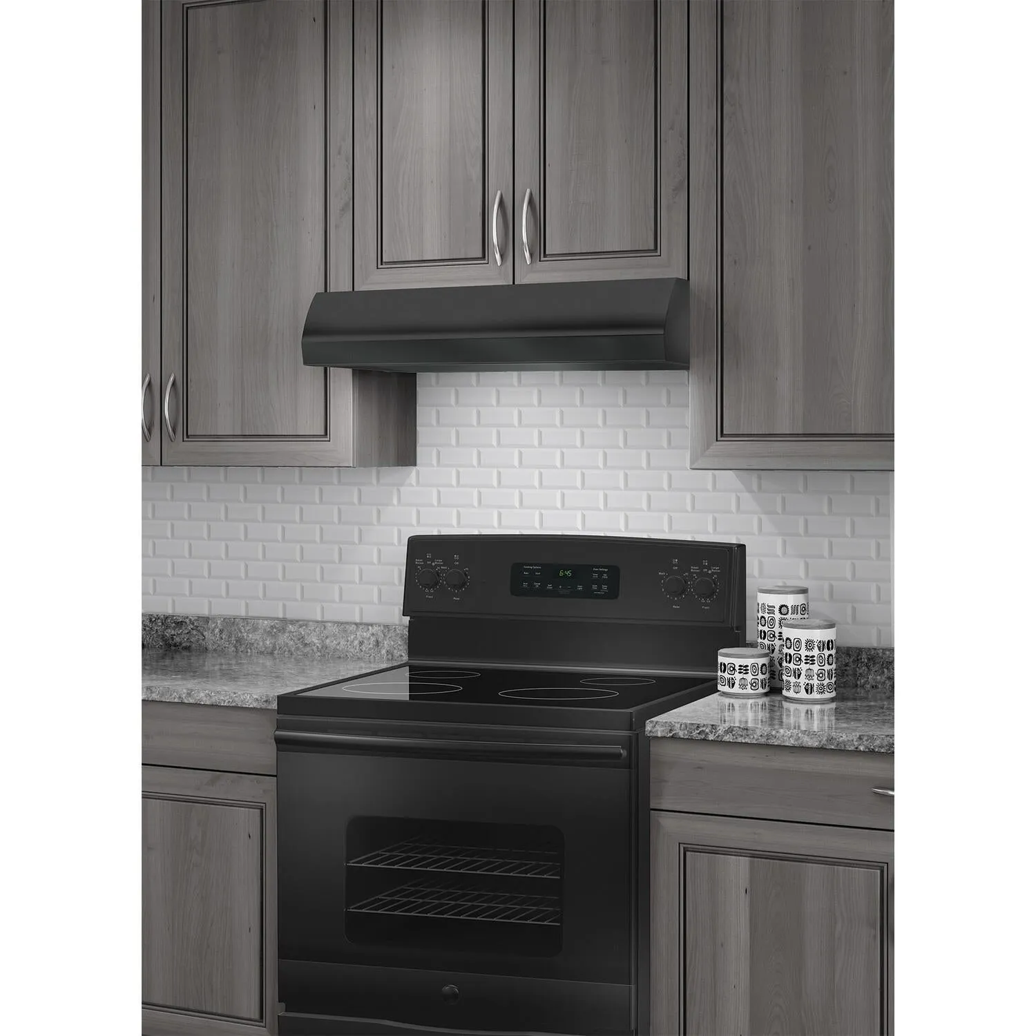 Broan BXT130BL Broan 30-Inch 4-Way Convertible Under-Cabinet Range Hood. 270 Max Cfm. Black