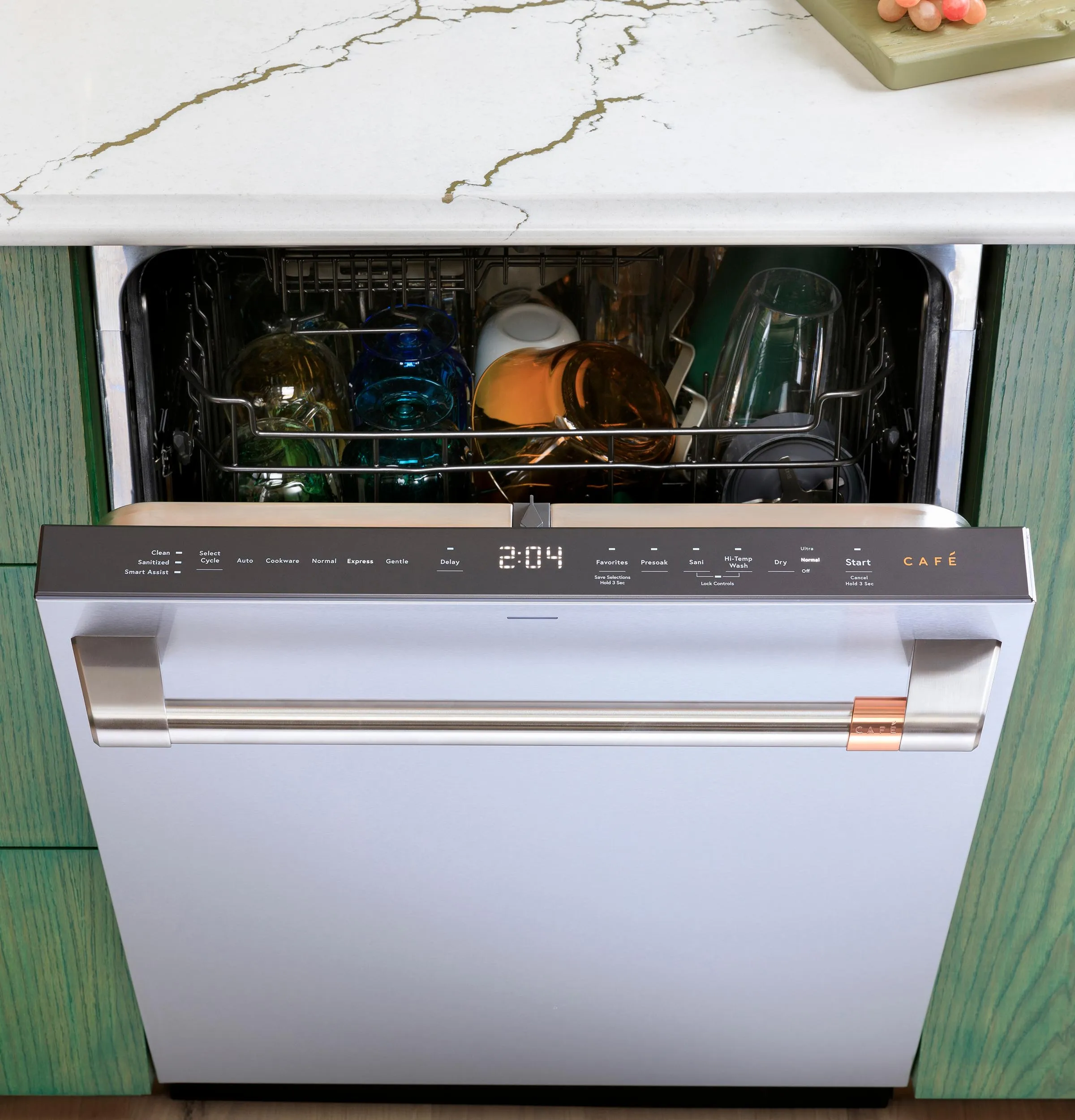 Cafe CDT828P2VS1 Caf&#8482; Customfit Energy Star Stainless Interior Smart Dishwasher With Ultra Wash & Dry. 42 Dba