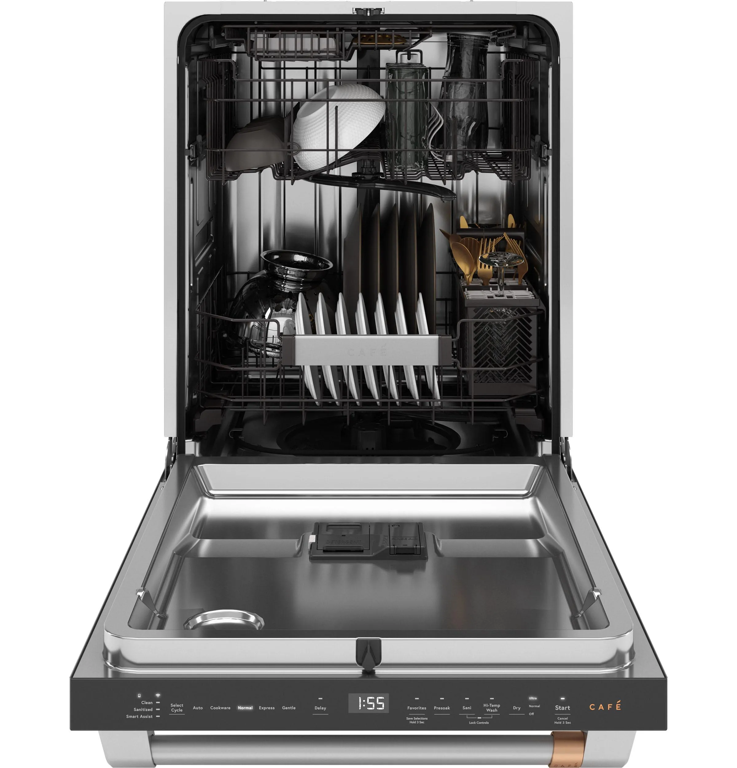 Cafe CDT828P2VS1 Caf&#8482; Customfit Energy Star Stainless Interior Smart Dishwasher With Ultra Wash & Dry. 42 Dba