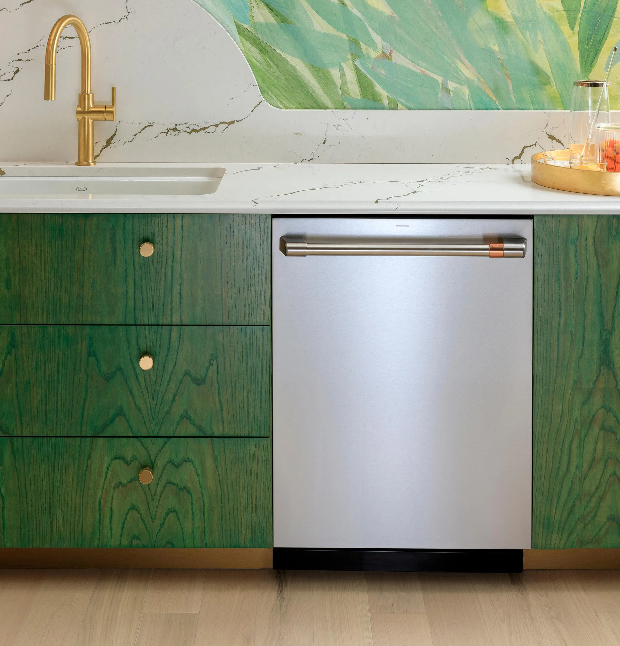 Cafe CDT828P2VS1 Caf&#8482; Customfit Energy Star Stainless Interior Smart Dishwasher With Ultra Wash & Dry. 42 Dba