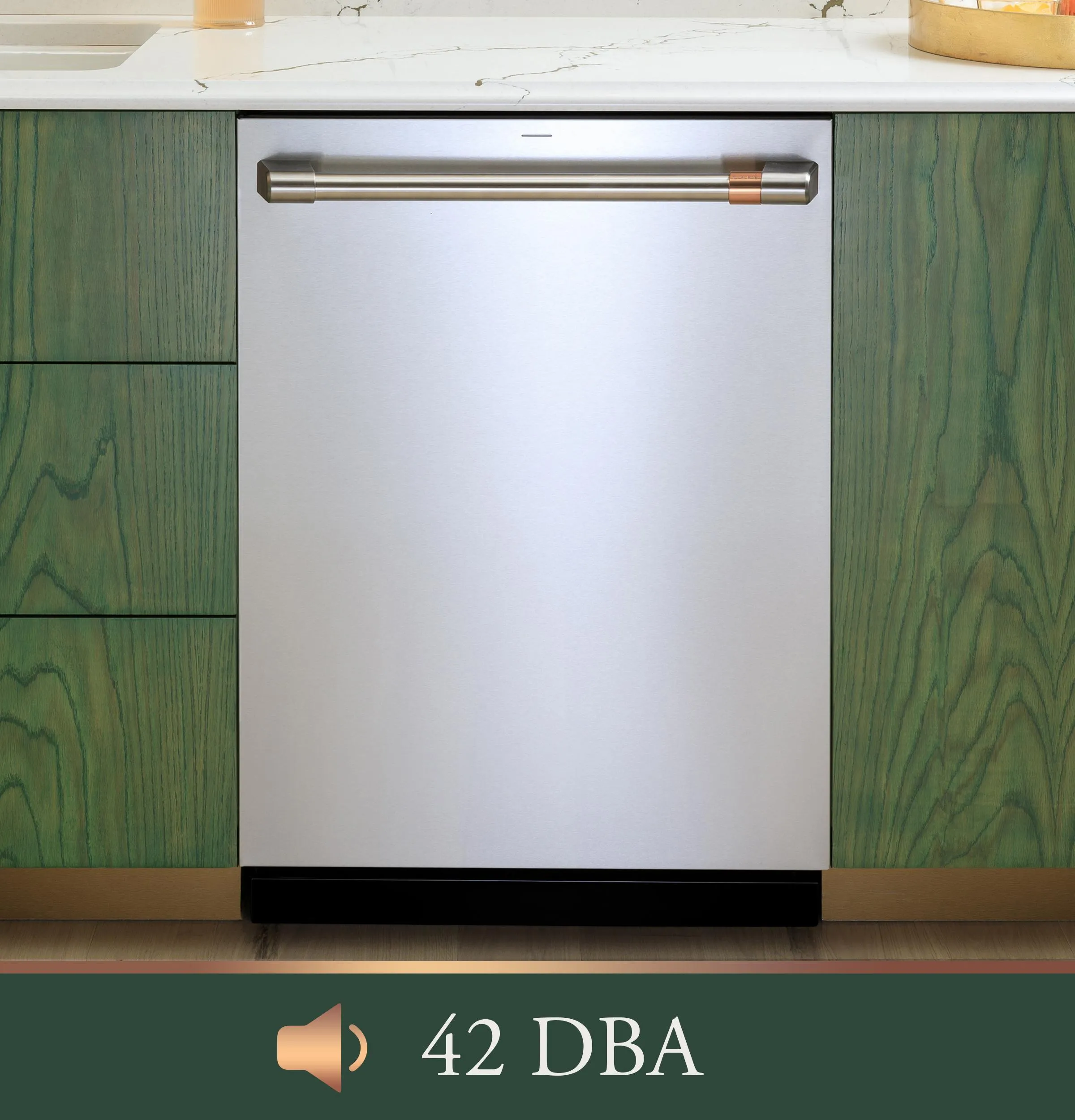 Cafe CDT828P2VS1 Caf&#8482; Customfit Energy Star Stainless Interior Smart Dishwasher With Ultra Wash & Dry. 42 Dba