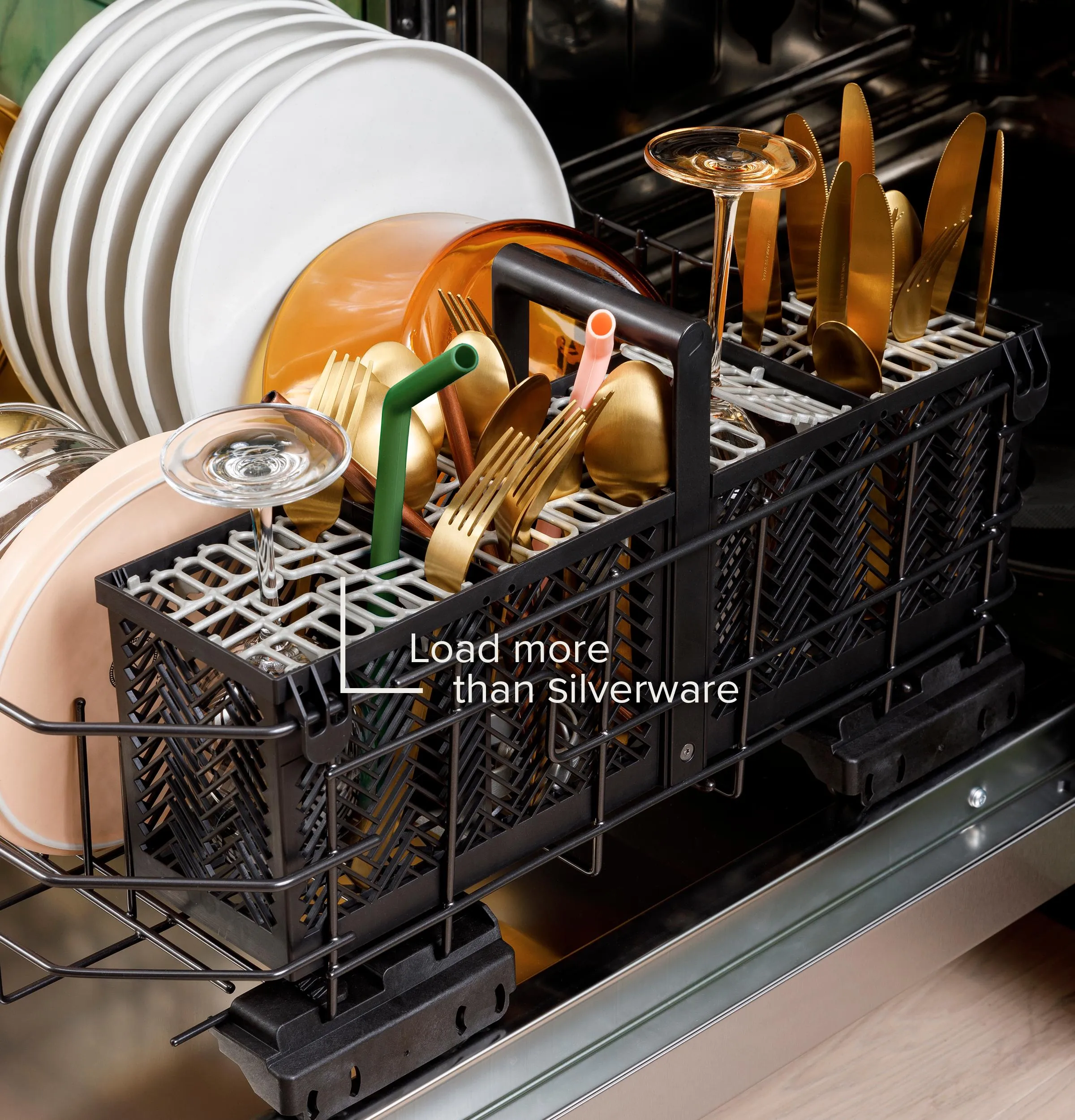 Cafe CDT828P2VS1 Caf&#8482; Customfit Energy Star Stainless Interior Smart Dishwasher With Ultra Wash & Dry. 42 Dba