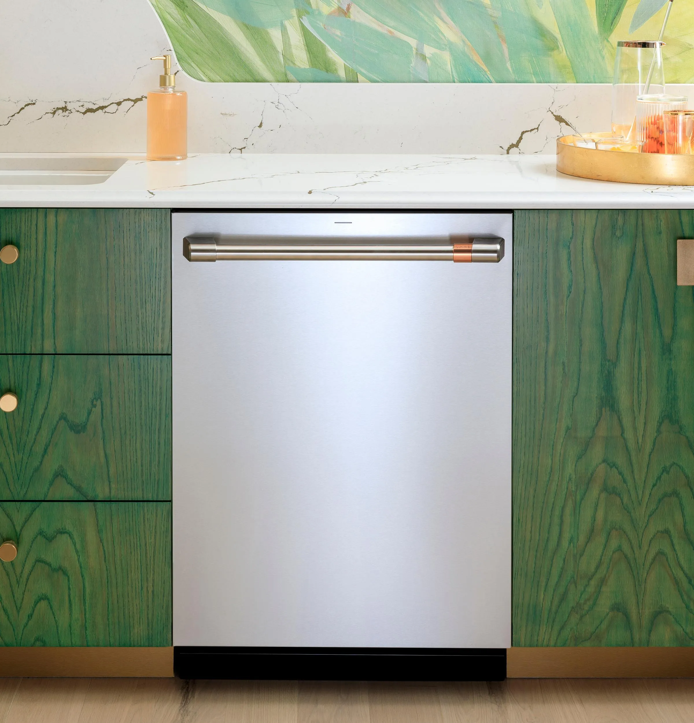 Cafe CDT828P2VS1 Caf&#8482; Customfit Energy Star Stainless Interior Smart Dishwasher With Ultra Wash & Dry. 42 Dba