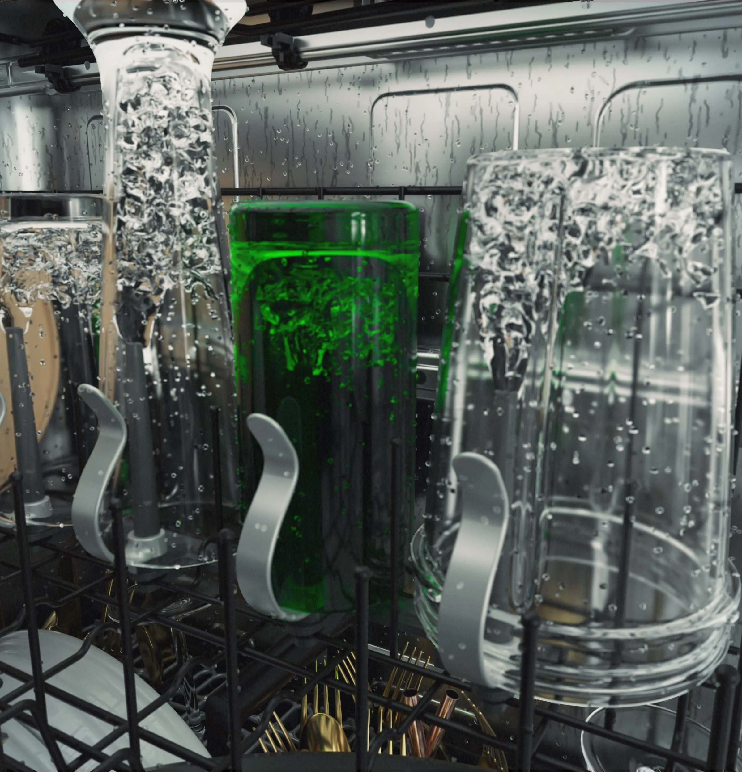 Cafe CDT828P2VS1 Caf&#8482; Customfit Energy Star Stainless Interior Smart Dishwasher With Ultra Wash & Dry. 42 Dba