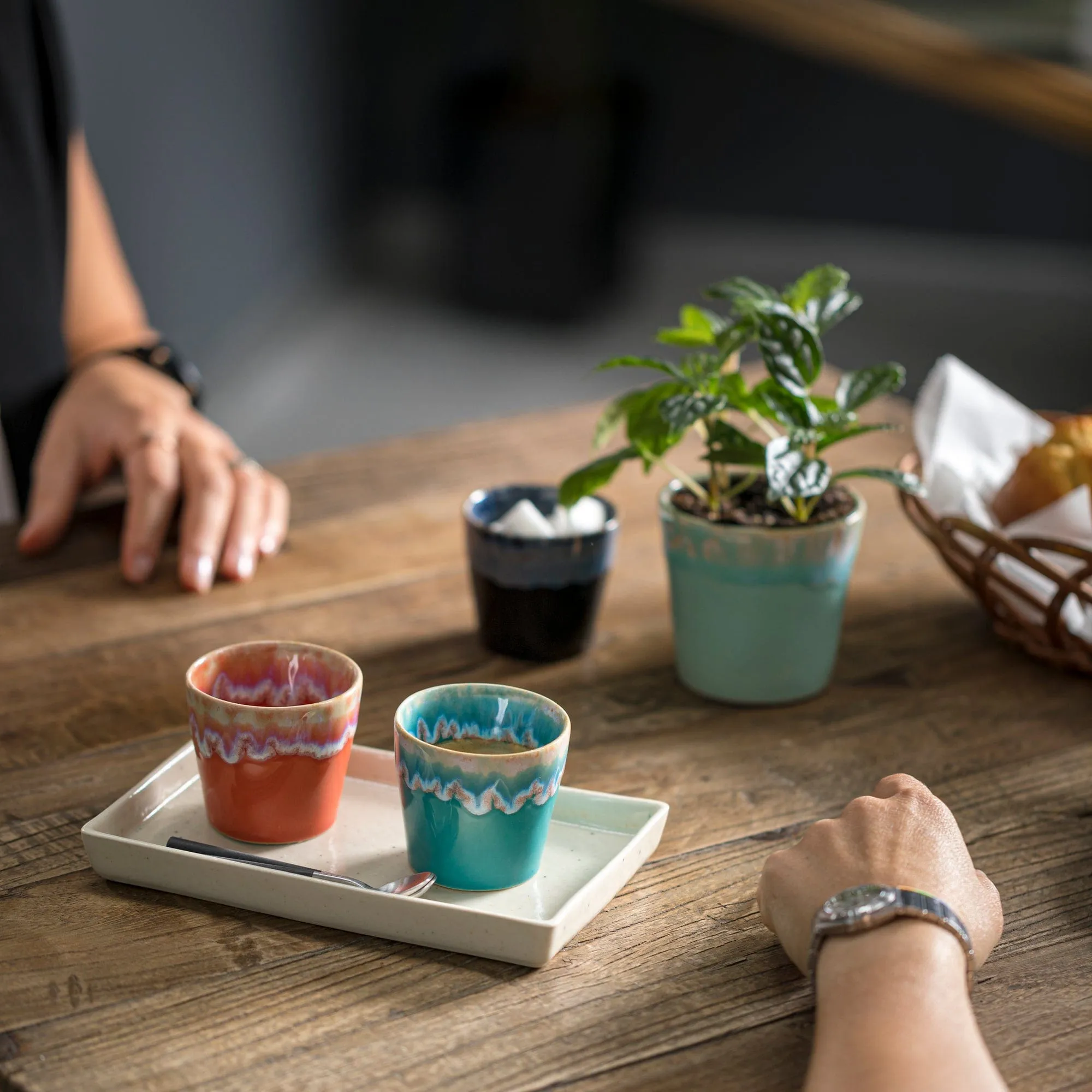 Casafina Grepresso Handmade Fine Stoneware Espresso Cup - Turquoise
