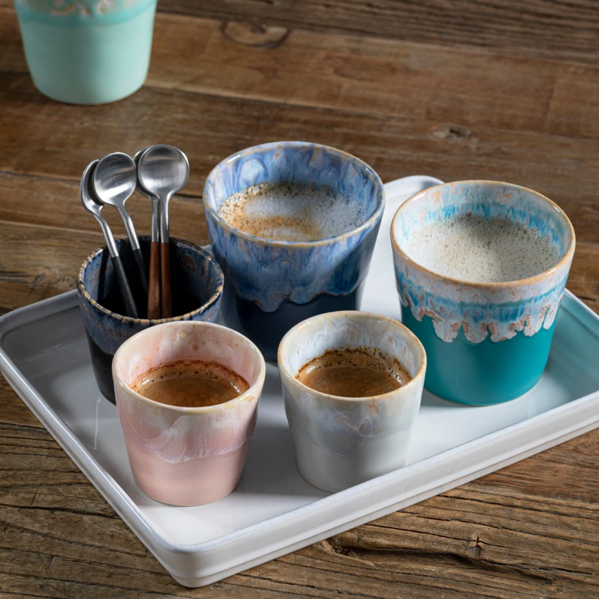 Casafina Grepresso Handmade Fine Stoneware Lungo Cup - Denim