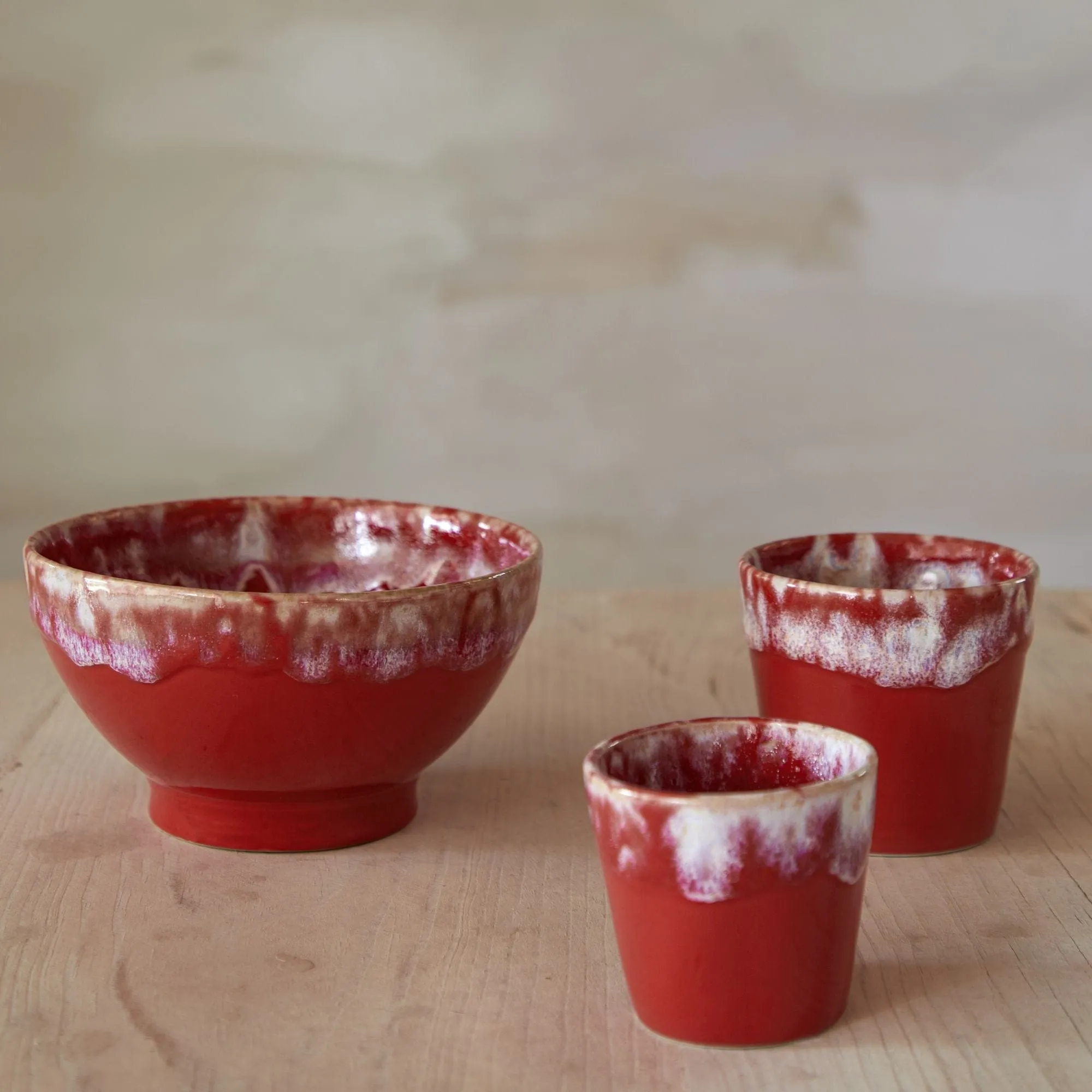 Casafina Grepresso Handmade Fine Stoneware Lungo Cup - Red
