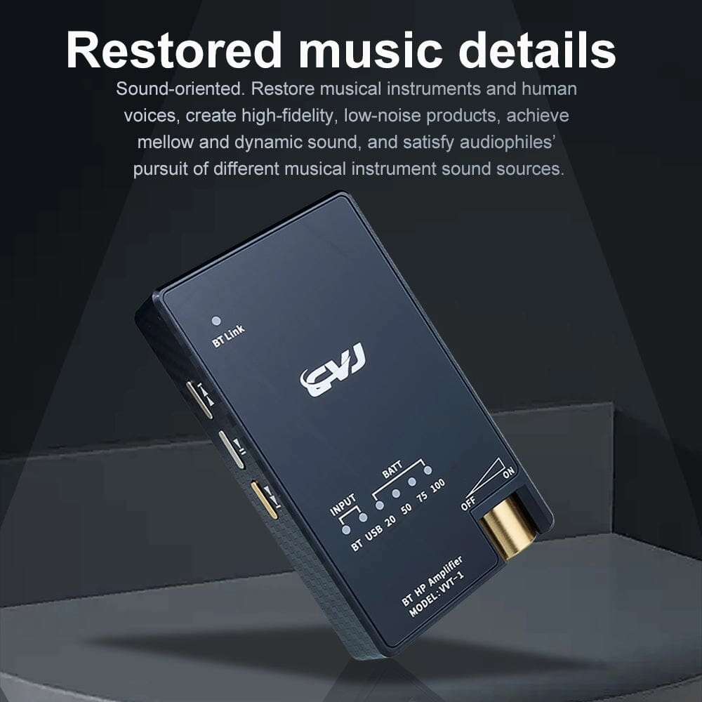 CVJ VVT-1 Dual ES9039Q2M Portable Bluetooth 5.3 Decoding Headphone Amplifier