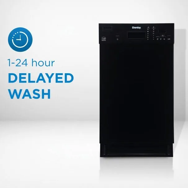 Danby DDW1804EB Danby 18 Black Built In Dishwasher