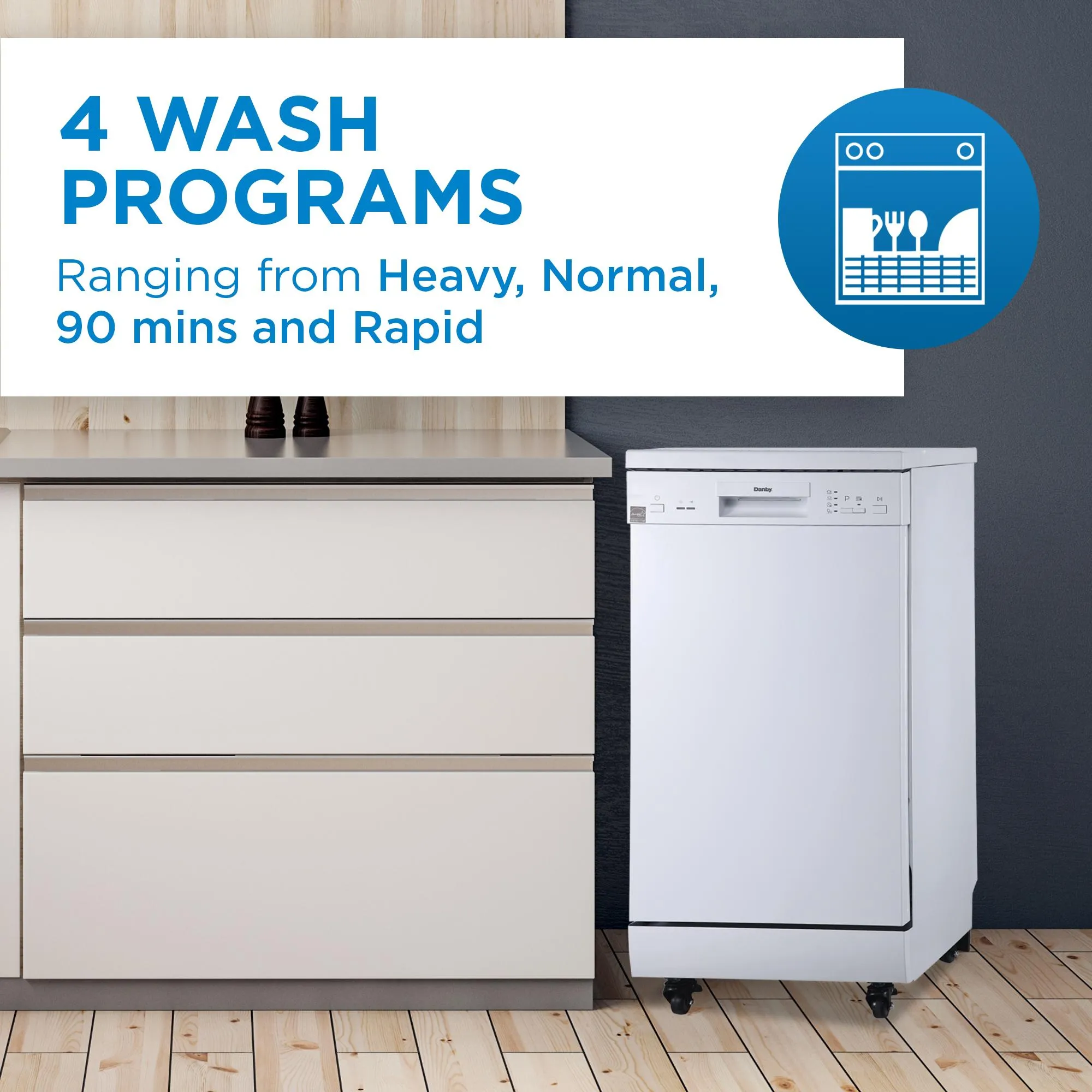 Danby DDW1805EWP Danby 18 Portable Dishwasher