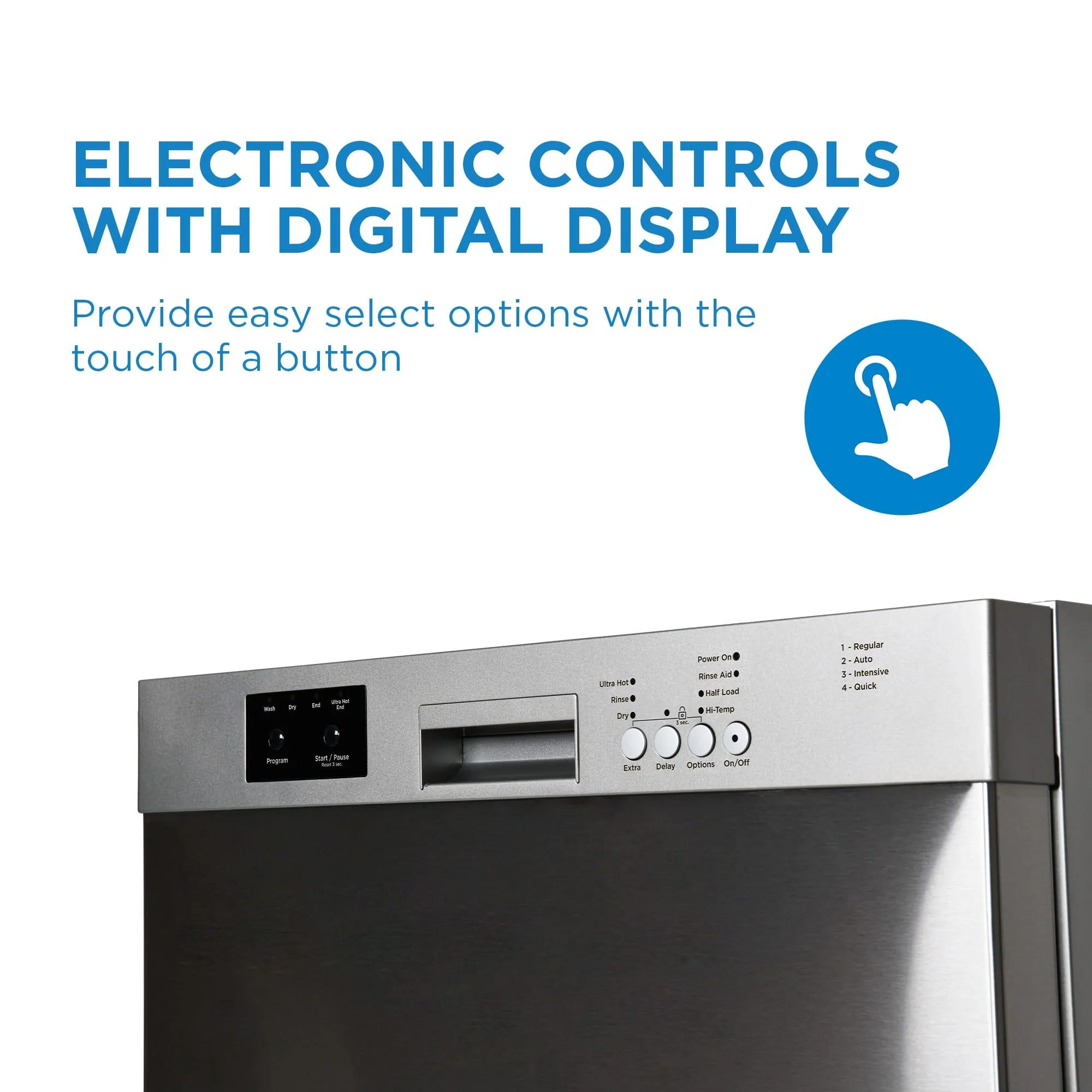 Danby DDW2400ESS Danby 24 Built In Dishwasher In Stainless Steel