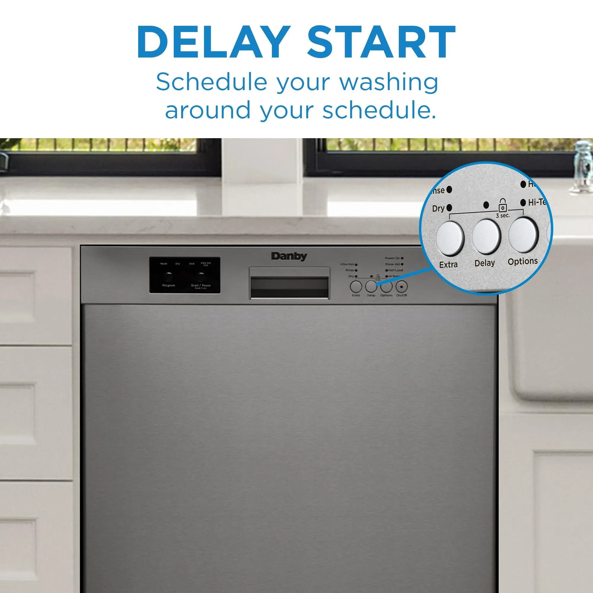 Danby DDW2400ESS Danby 24 Built In Dishwasher In Stainless Steel