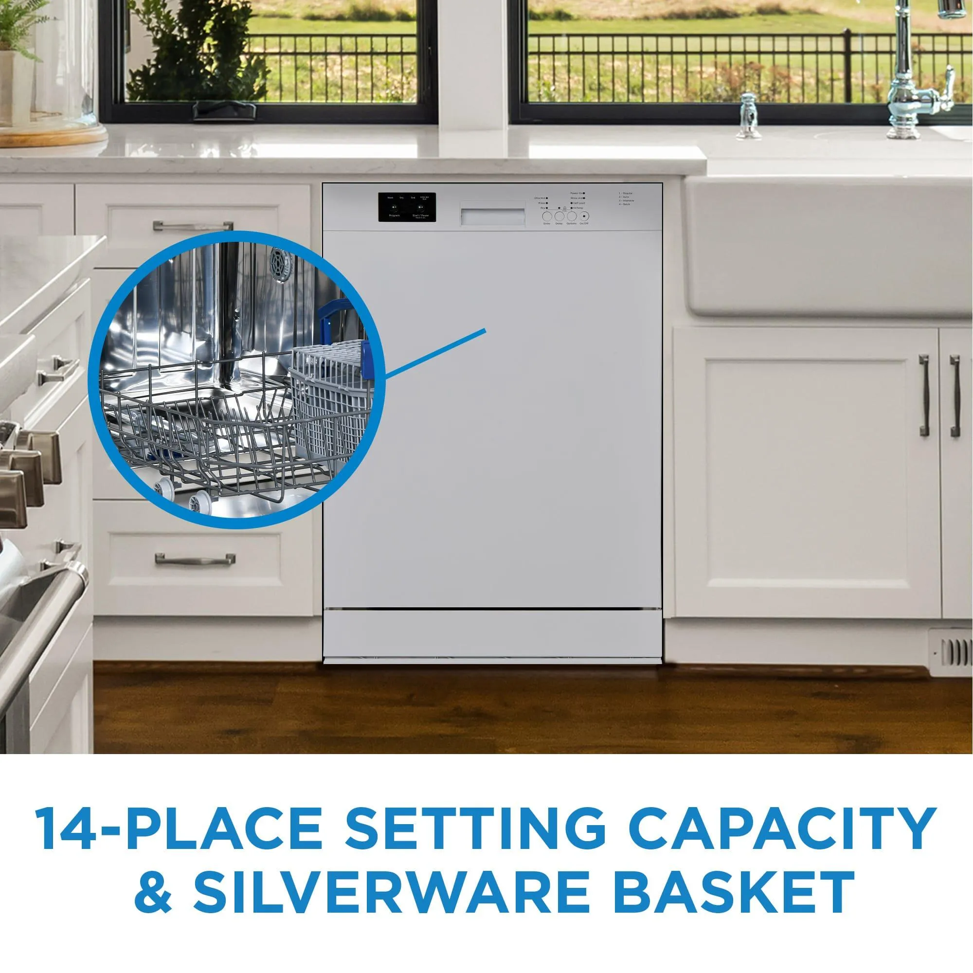 Danby DDW2400EW Danby 24 Wide Built-In Dishwasher In White