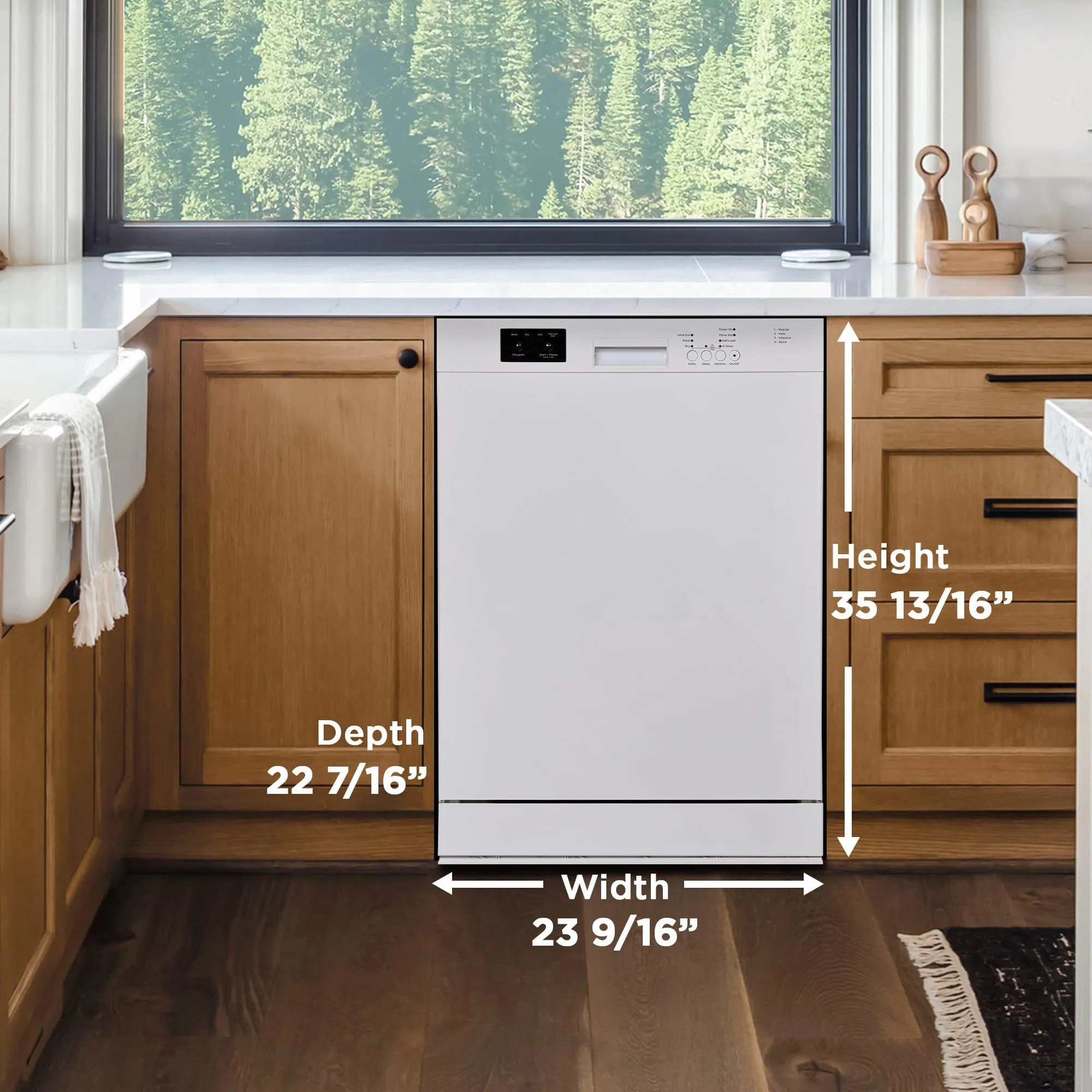 Danby DDW2400EW Danby 24 Wide Built-In Dishwasher In White