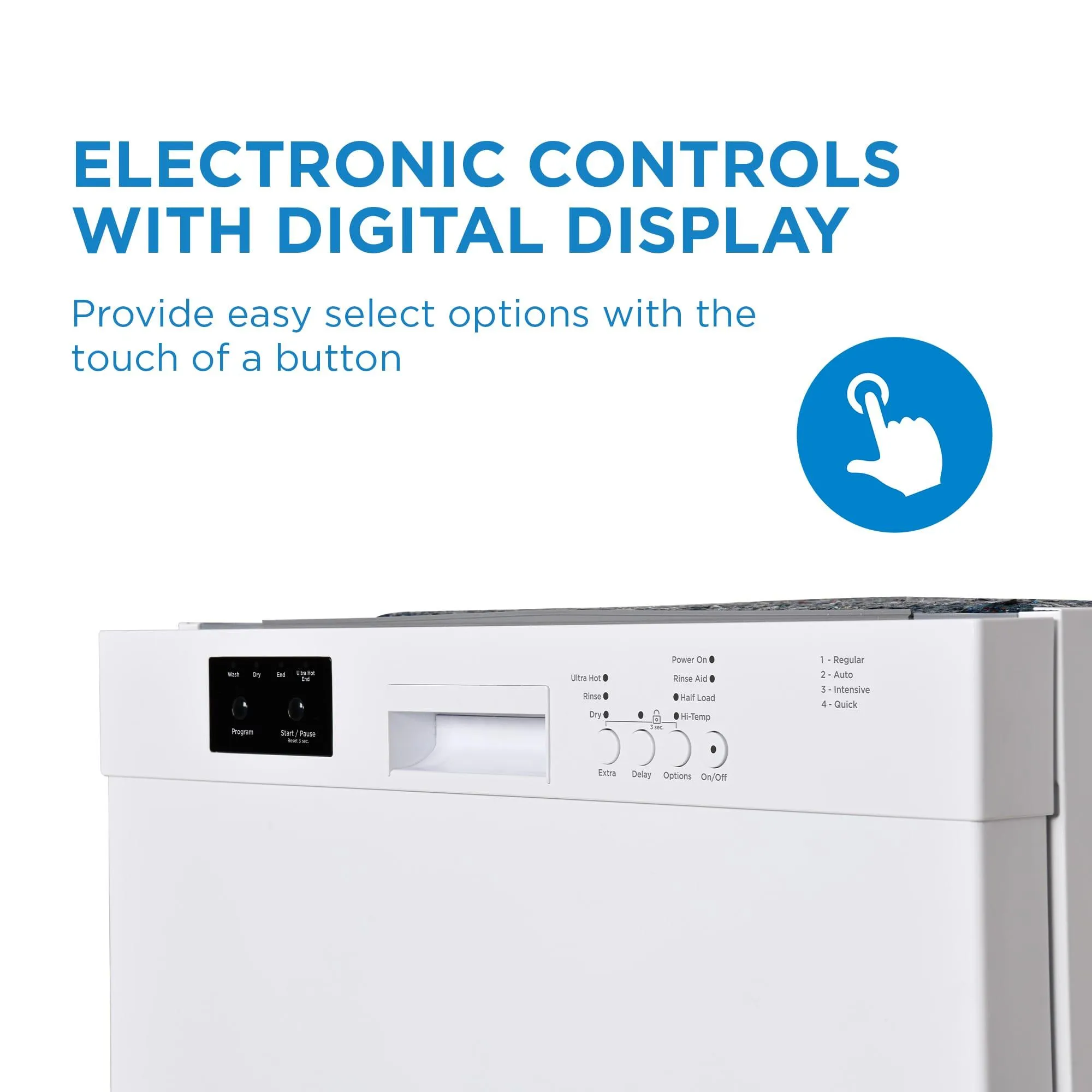 Danby DDW2400EW Danby 24 Wide Built-In Dishwasher In White