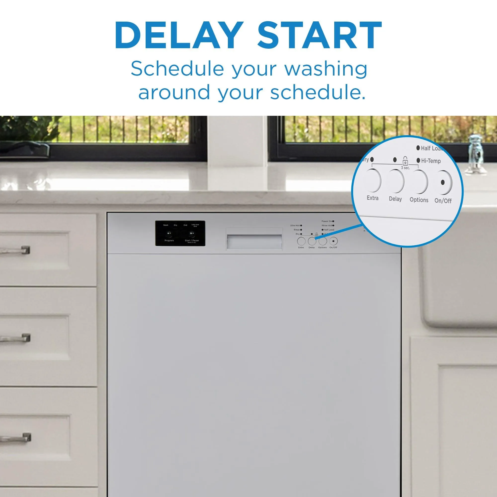 Danby DDW2400EW Danby 24 Wide Built-In Dishwasher In White