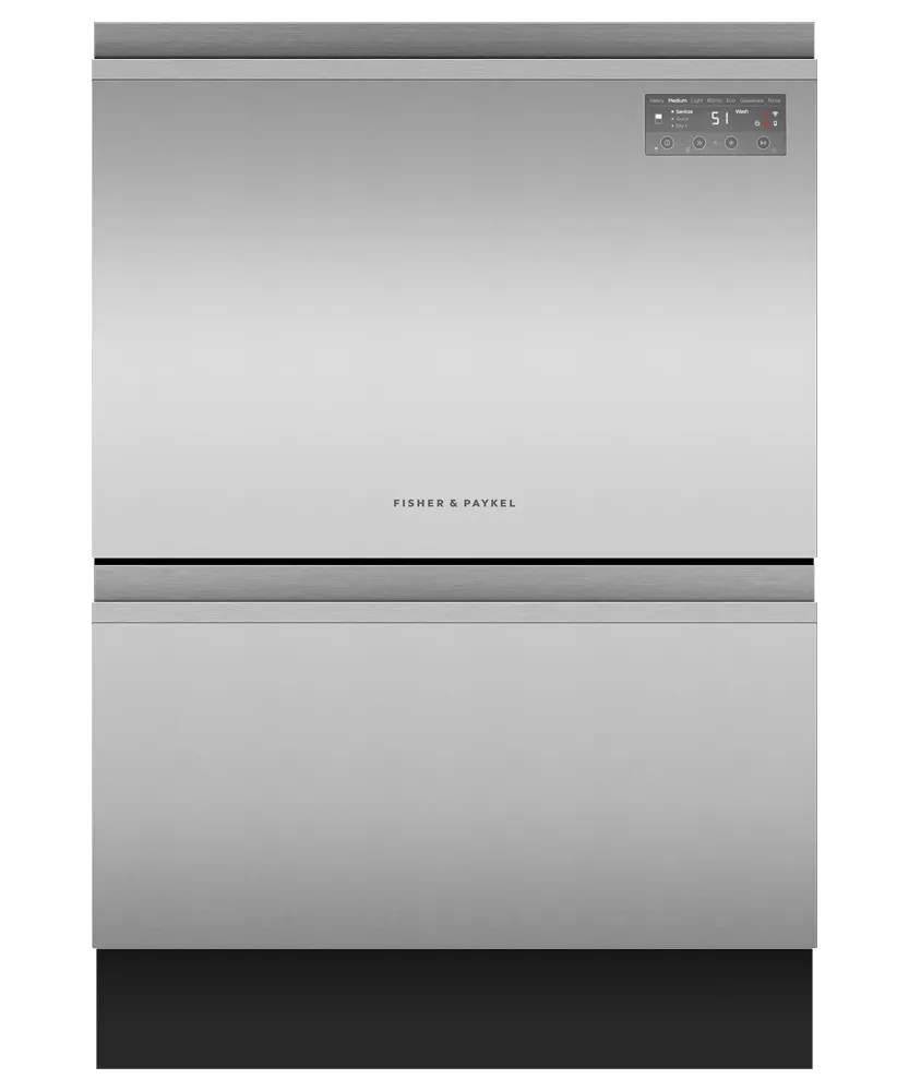 Fisher & Paykel DD24DT2NX9 Built-Under Double Dishdrawer&#8482; Dishwasher. Tall. Sanitize