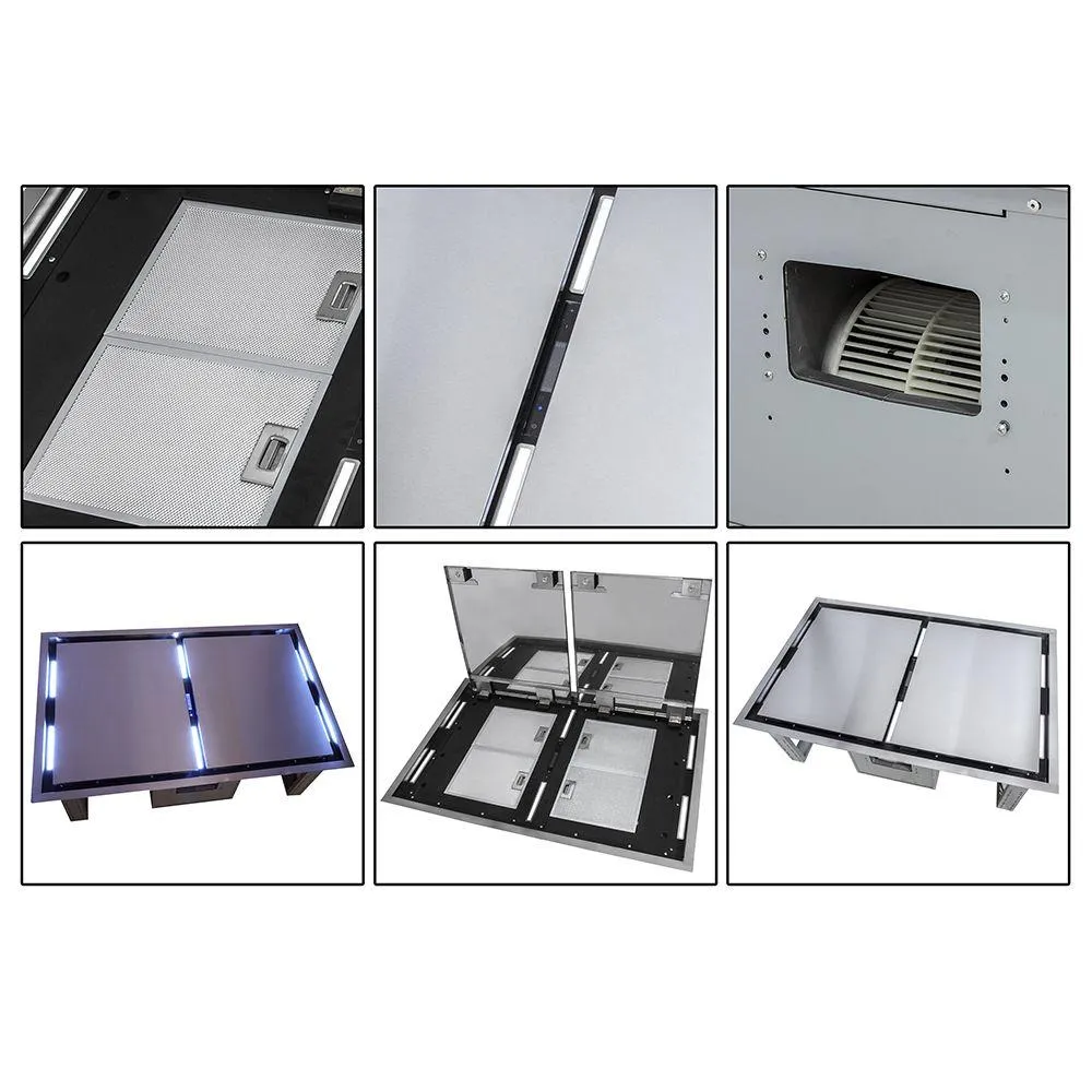 Forno FRHRE531244 Arezzo - 44 Celling Range Hood With Perimetric Heat. Odor. Gases And Steam Air Capture
