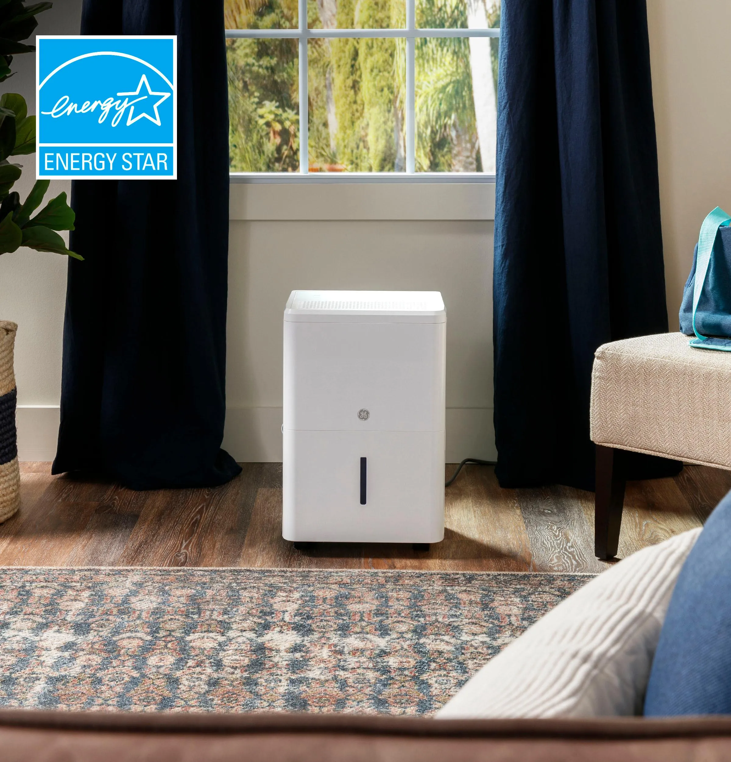 Ge Appliances ADEW35LZ Ge Energy Star 35 Pint Portable Dehumidifier For Very Damp Spaces