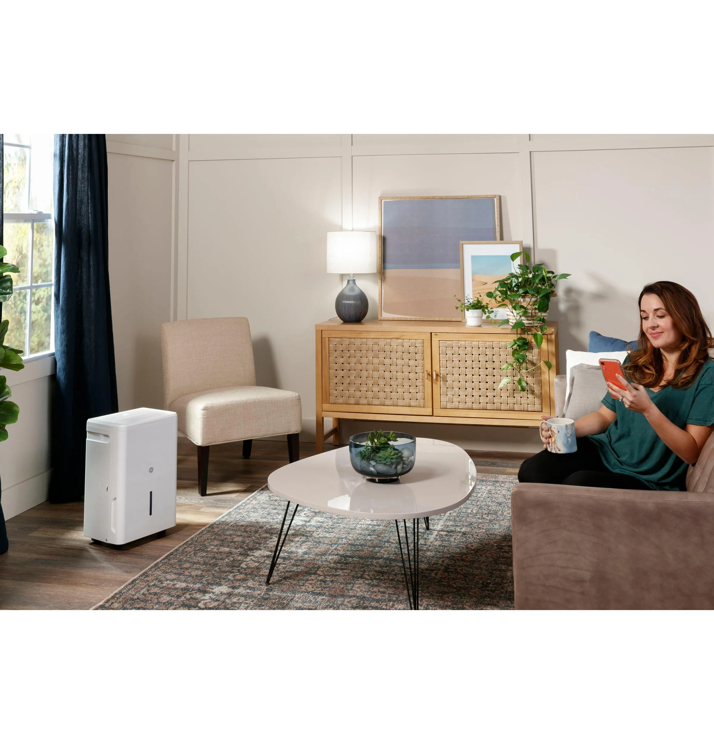 Ge Appliances ADEW35LZ Ge Energy Star 35 Pint Portable Dehumidifier For Very Damp Spaces