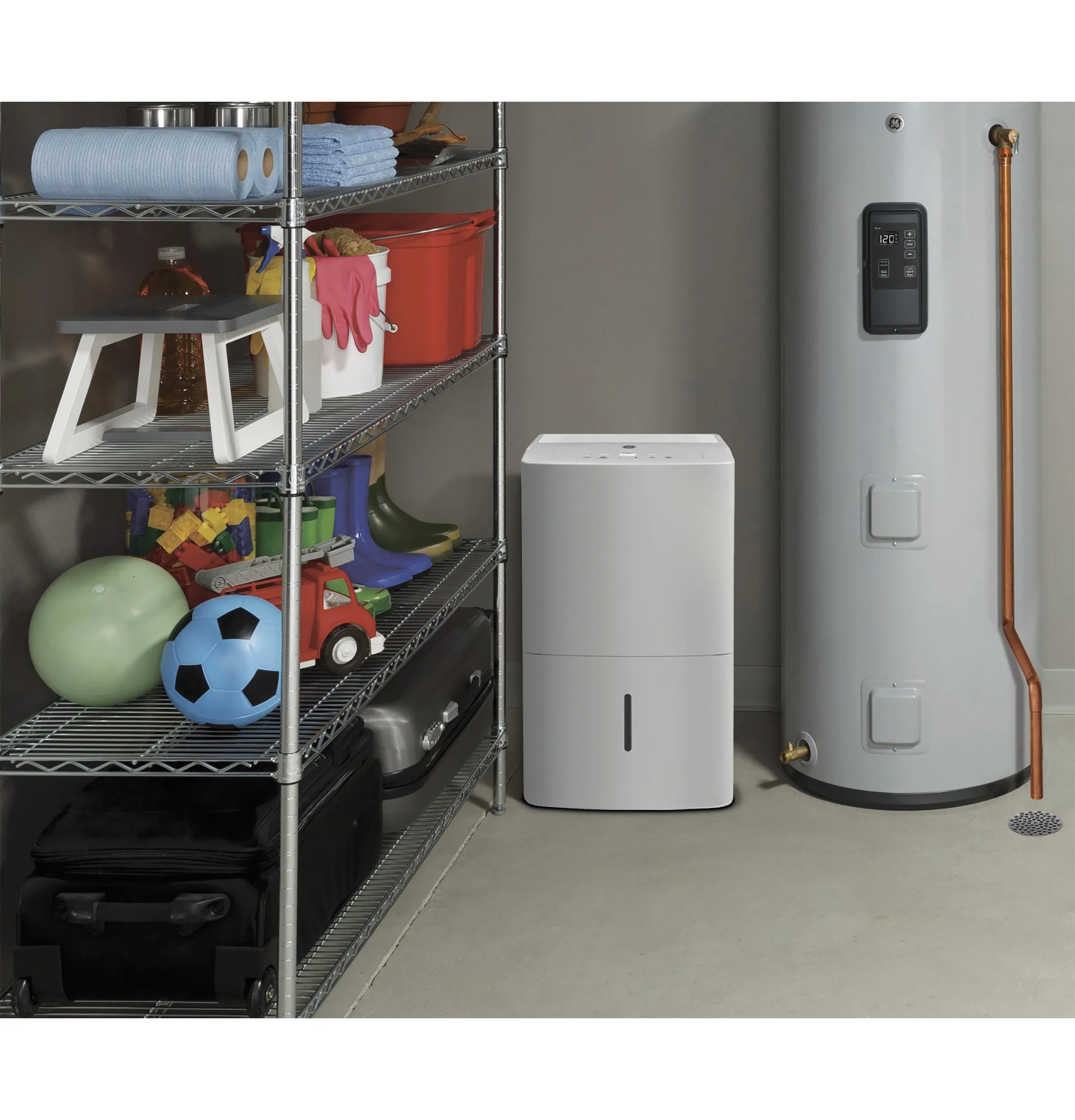 Ge Appliances ADEW35LZ Ge Energy Star 35 Pint Portable Dehumidifier For Very Damp Spaces