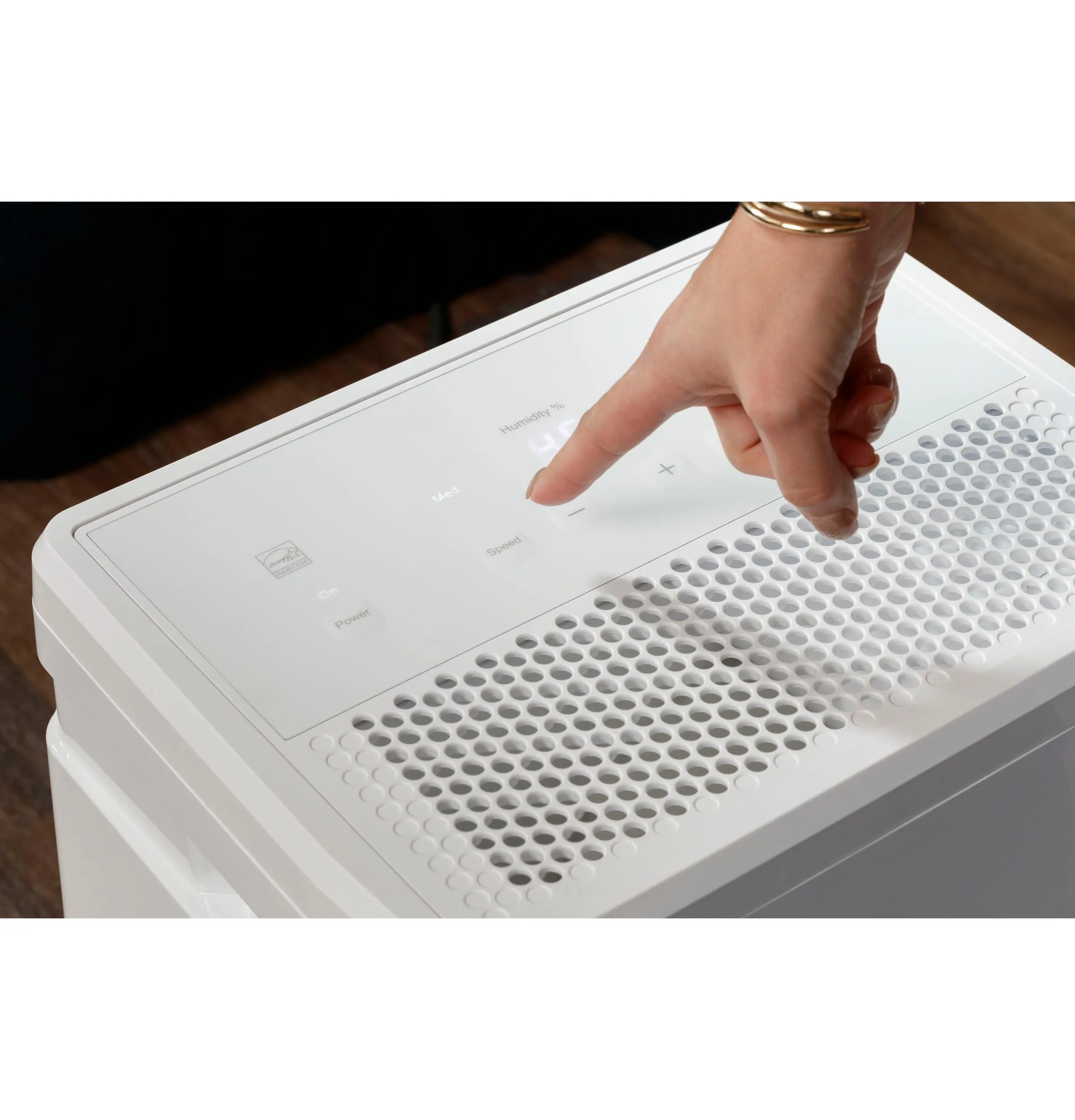 Ge Appliances ADHR35LB Ge 35 Pint Energy Star Portable Dehumidifier With Smart Dry For Very Damp Spaces