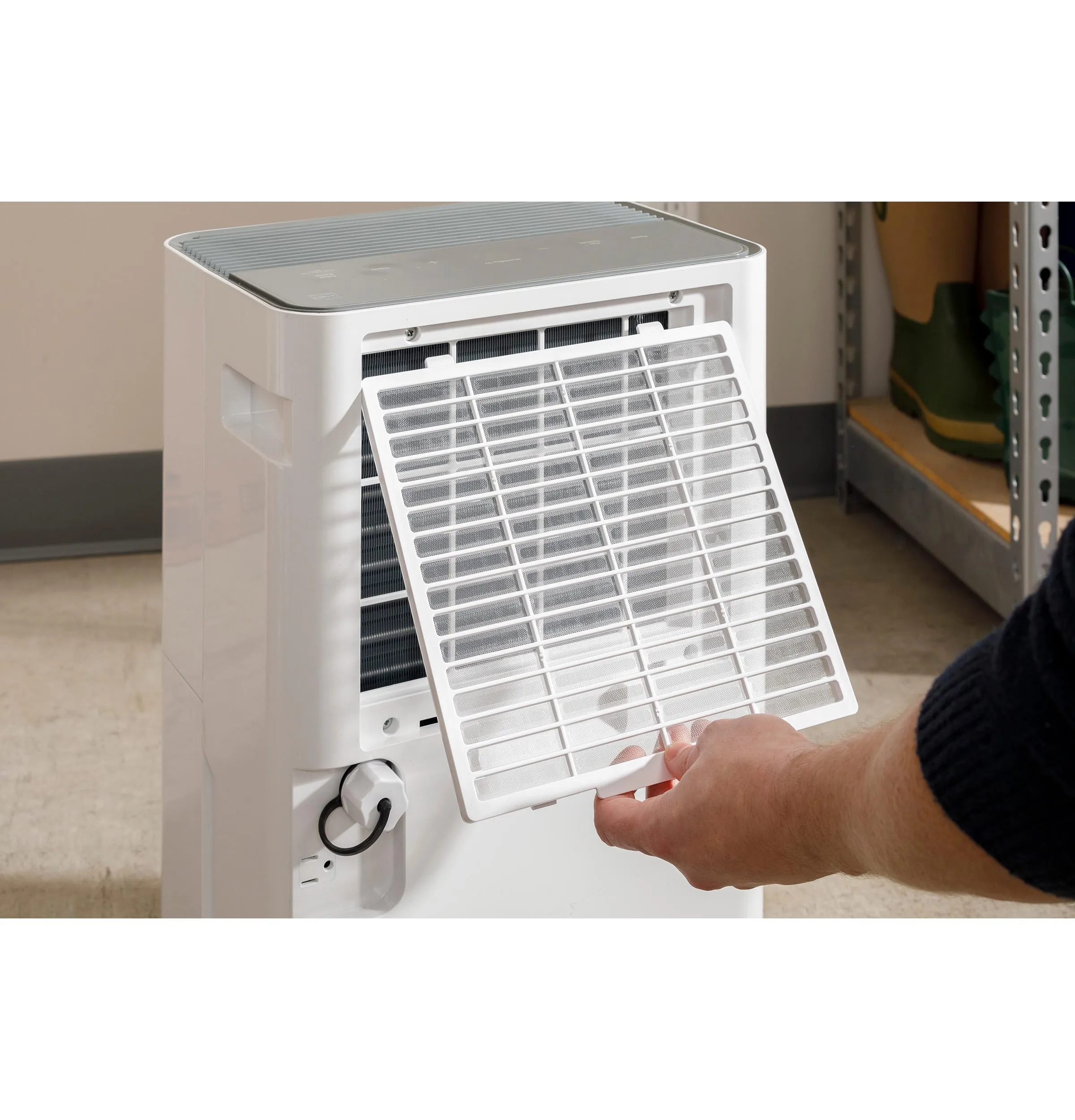 Ge Appliances ADYR35LC Ge Energy Star 35 Pint Portable Dehumidifier With Smart Dry For Very Damp Spaces